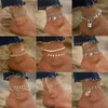 Link Bracelets Fashion Anklets Barefoot Summer Beach Crochet Women Trendy Jewelry Gift Sandals Foot Leg Multilayer Star Heart Female