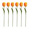 Decorative Flowers 6Pcs Artificial Tulips Realistic Beautiful Tulip Centerpiece Floral Arrangements Simulation For Home Weddings