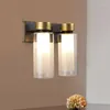 Wall Lamps Modern Copper LED Lights Bedroom Bedside Study Light Living Room Balcony Aisle Gold Lamp Corridor Sconce