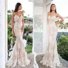 Sexy Mermaid Wedding Dresses Spaghetti Sleeveless Full Lace Bridal Gowns Floor Length Boho Country Beach Wedding Dress Custom250I