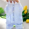 Dog Apparel Blue Jumpsuit Clothes Puppy Sweet Lace Rompers Small Dogs Clothing Cat Spring Summer Korean Fashion Girl Yorkshire Pet Items