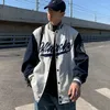 Herrjackor basebolljacka lös vår och höst personlig par kappa mode gata kläder hip hop topp