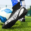 Atletische Outdoor Mannen Voetbalschoenen Antislip Lange Spike Voetbalschoenen Jonge Kinderen Hoge Enkel Cleats Gras Training TF Chuteira Campo Voetbal Sneaker 230721