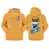 Hoodies voor heren Hiphop Street Graffiti-outfits Casual mode-sweatshirts met capuchon Oversized luchtlagen Losse streetwear