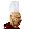 Party Masks Bloody Butcher Latex Mask Chef Dress Up Halloween Horror Fancy Costume Props Haunted House Cosplay Headgear 230721