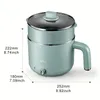 1.2L Portable Electric Hot Pot With Steamer - Multifunktionell spis för ramen, ägg mer - Koka torrt skydd