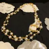 Женские свитер-сети подвесные ожерелья Ccity Brand Jewelry Designer Luxury C логотип осень и зимний кокер Жемчужный