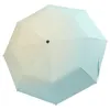 Umbrellas Gradient Color High Beauty Umbrella Small Portable Foldable Sunny And Rainy Dual-purpose Sunscreen Anti-ultraviolet