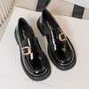 Jurk Schoenen vrouwen Britse Preppy Stijl Vierkante Gesp Dikke Zool Pu Hak Ronde Neus Loafers Chaussures En Cuir Pour Femme