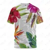 Men Terts Summer -Shirt Plant ثلاثي الأبعاد المطبوع اتجاهات الأزياء