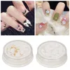 Nail Gel 3D Flower Art Decals Diferentes tamaños Hermosas decoraciones Gold Silver Beads para Salon DIY Craft