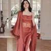 Kadın pijama 2023 İlkbahar ve Yaz Seksi Askı Gecesi Kadın Zarif Elbise Ev Kıyafetleri Set Tüy Buz İpek Pijamaları