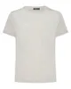 Designer Men T-shirt Loro Piano Mens White Silk and Cotton Soft Jersey T-shirt Cônes courtes Tops Summer Tshirts Piana