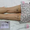 Ny 2021 Dark Bow Faux Tatouage Stickers Tillfälliga kvinnor Sexig överförbar tatuering Kroppskonst Vattentät långvarig lårtatuering