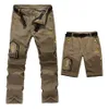 Whole-5XL Mens Summer Quick Dry Pantalones removibles Outdoor Cloting Male Shorts impermeables Hombres Senderismo Camping Pantalones A0091274d