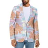 Abiti da uomo Polinesiano Tribale Samoano Totem Tatuaggio Samoa Stampe Stile Moda Slim Giacca da lavoro Casual Blazer con scollo a V Cappotto