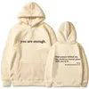 Sweats à capuche pour hommes Chère personne derrière moi Sweat à capuche Le monde est un meilleur endroit Sweat à capuche Pulls de santé mentale Unisexe Be Kind Top