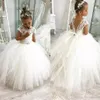 2020 New Empire Waist Vintage Flower Girl Dress with Cap Sleeves295O