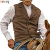 Herrenwesten Herren Anzugweste Retro Western Cowboy Stil Hochzeit Steampunk Weste 230721