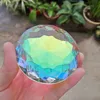 Garden Decorations 76MM Crystal Prism Suncatcher Glass Chandelier Hanging Pendant Accessories Home Wedding Garden Decor Ornament DIY Craft Figurine 230721