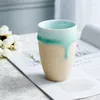 Tazze Piattini LUWU Tazza da tè in ceramica di grande capacità Tazze da tè Celadon fatte a mano Cinesi 280ml