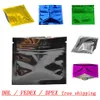 DHL 2000PCS Lot 7 5 6 cm Małe zamek zamek kawy proszek w proszku do przechowywania worka do przechowywania aluminiowa folia zamek błyskawiczne worki do pakowania na czapki2279