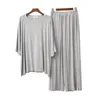Damskie dresy dla kobiet w dużych rozmiarach 7xl 150K Summer Modal Sets Sets Sets z krótkim rękawem i spodni miękki garnitur do snu Kobiet Kobieta 230721