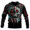 Sweat à capuche homme sweat impression 3D horreur crâne Streetwear Harajuku pull Hip Hop veste hommes femmes survêtement surdimensionné Hoodie1