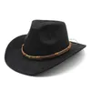 2023 NOVO Chapéu Fedora de Camurça Cowboy Jazz Top Hats para Homens Fedoras Boné Aba Larga Bonés de Feltro Viagem Ao Ar Livre Trilby Presente de Festa de Natal 6 cores