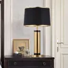 Bordslampor Temaren Contemporary Black Gold Lamp led Vintage Creative Simple Bedside Desk Light For Home Living Room Sovrum