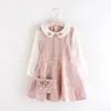 Spring and Autumn Children's Dresses New Girls Princess Dresses Long Sleeves Plaid Dresses Girls Baby Dresses Free Bag