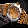 Wristwatches European and American style men's fashion casual steel band dragon watch hollow waterproof automatic watch276I