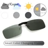 LongKeeper Rimless Polarized Clip On Sunglasses Women Men Sport Photochromic Glasses Anti Glare Sun Glasses Night Vision 2022