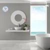 Wall Clocks Mirror Trim Waterproof Clock Outdoor Silent Bathroom Hanging Pvc Office Operated Anti-fog