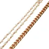 Halsband Multilayer Punk Perle Halskette Große Kubanische Kette Frauen Collares Schmuck Gold Farbe Dicke Chocker Weibliche