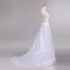 Vit underskjol bröllop kjol petticoats slip bröllopstillbehör kemis 2 hoops för en linje svansklänning petticoat crinoline270c