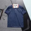 Camiseta polos de moda para hombre, camiseta informal bordada, Polos con cuello de calle alta, camisas 224t