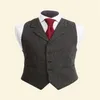 Coletes de tweed de lã preta vintage 2019 coletes de terno masculinos feitos sob encomenda sem mangas colete de casamento masculino colete 283m