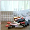 Boîtes de rangement transparentes 24 grilles rouge à lèvres organisateur et présentoir cosmétique support pour vernis à ongles pinceau de maquillage