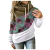 Sweats à capuche pour femmes Long Star 3D Sleeve Sweatshirts Tops imprimés Pullvoer Print Blouse Casual Clothe