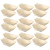 Dinnerware Sets 200 Pcs Disposable Wooden Boat Plates Boats Bamboo Bowls Bandejas Para Comida Dessert Sushi Utensils