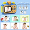 Câmeras de brinquedo Câmera de impressão instantânea para crianças Câmera de impressão digital HD 1080p Video Po Selfie Camera com lente giratória Brinquedo para presentes infantis 230721