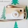 Cámaras de juguete Cute Nordic Hanging Wooden Camera Toys Kids Toy Gift 9.5 * 6 * 3 cm Decoración de la habitación Artículos de decoración Juguetes de madera para niños 230721