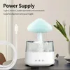 Rain Cloud Humidifier, Water Drip With Adjustable LED Lights White Noise Humidification Desk Fountain Bedside Sleeping Relaxing Mood