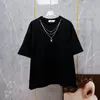 Camisetas masculinas PFNW Summer Chain Trend T-shirts de manga curta Y2k Loose Hiphop Darkwear Casual Daily Streeet Respirável T-shirts 28A3196