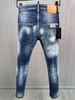 DSQ PHANTOM Turtle Jeans Men Jeans Mens Designer di lusso Jeans Skinny strappato Guy Cool Causal Hole Denim Fashi