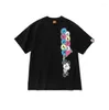 Men's T-skjortor gjorde Human 23SS Cartoon Doll Hand Dalloon kortärmad t-shirt för män och kvinnor