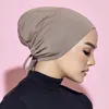 Cachecóis Mulheres Muçulmanas Camisola Inner Tie Back Hijab Bonés Elásticos Gorro Islâmico Com Corda Sem Deslizante Turbante Mujer