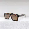 1213 Zwart/Grijs Rechthoekige Zonnebril voor Mannen Sunnies Gafas de sol Designer Zonnebril Occhiali da sole UV400 Bescherming Brillen