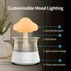 Nuage Aromathérapie Diffuseur d'huiles essentielles Nuage de pluie Veilleuse Champignon Diffuseur de lumière Micro humidificateur Bureau Fontaine Chevet Sommeil Détendez-vous Humeur Goutte d'eau Son